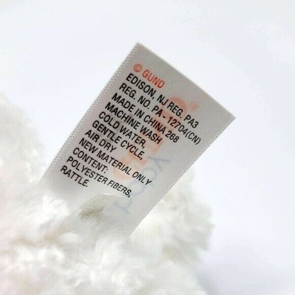 Gund Baby Winky Lamb Plush Sheep Lovey Ivory White 9" Stuffed Nursery Rattle - Picture 10 of 11